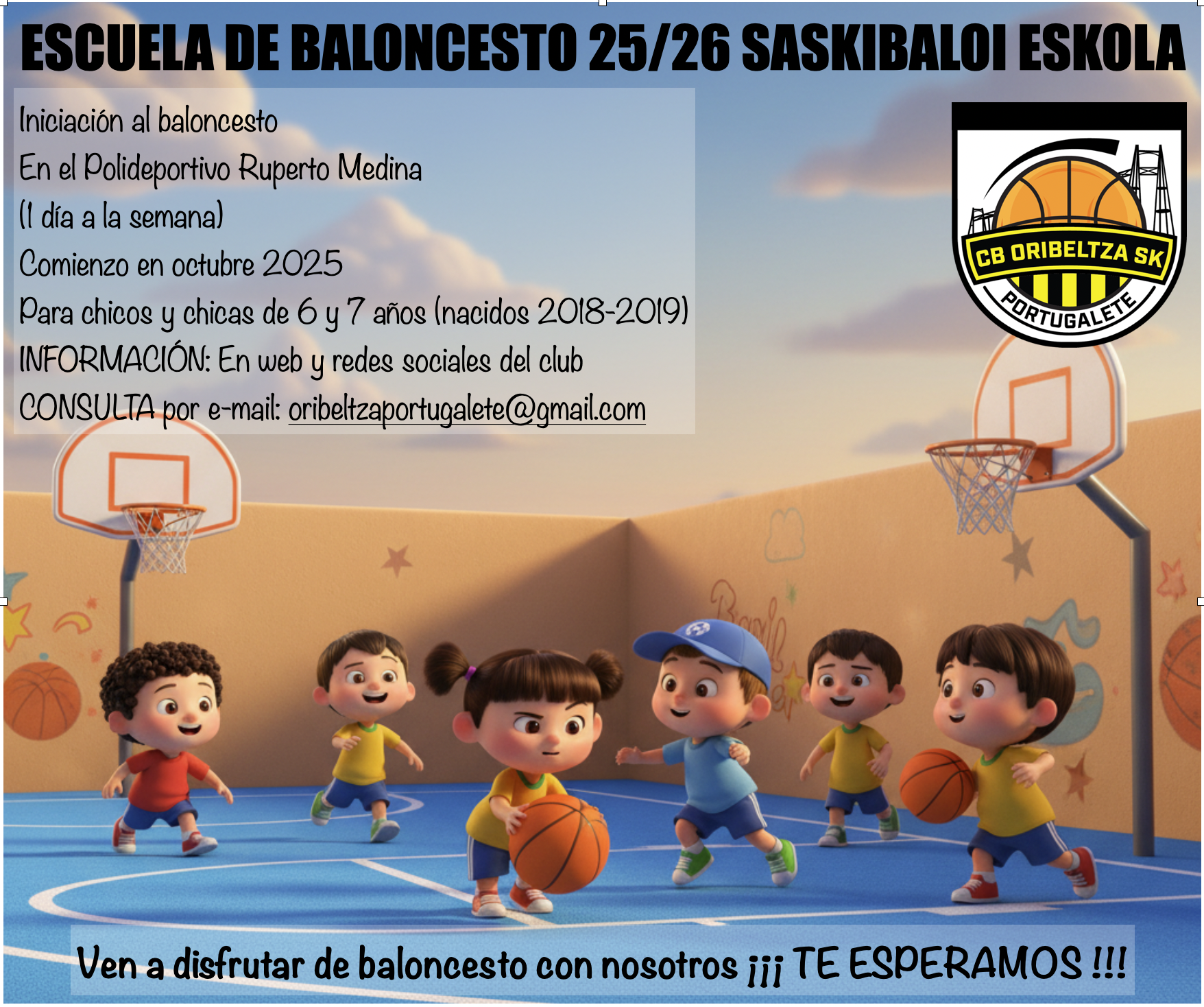 Cartel Escuela Baloncesto